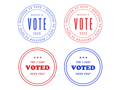 2020 Vintage Election Voter Stickers