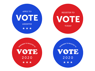 2020 Traditional Election Voter Stickers 2020 america buttons election political register stickers vote voted voter voting