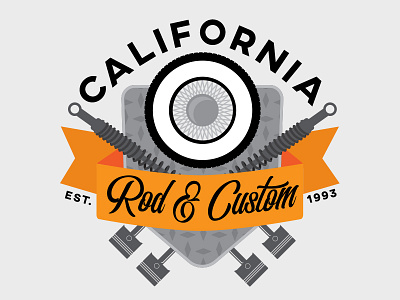 Logo Design, Hot Rod Shop branding california custom design hotrod illustration logo typography