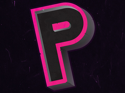'P'unk alphabet lettering logo punk punk rock retro typography