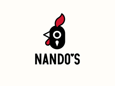 Nando's Rebrand! [ Weekly Warmup 45 ] barcelona branding cartoon chicken chook cockerel fast food food hen illustration logo logo design logotype rebrand rooster typography