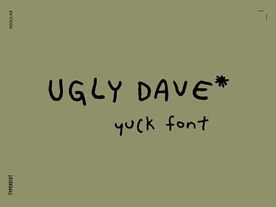 Ugly Dave Bad Handwriting Font bad font handwriting handwriting font illustration messy scribble type typeheist typography