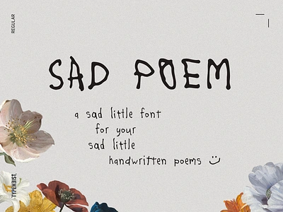 Sad Poem Font font handwriting handwriting font messy realistic scribble type typography