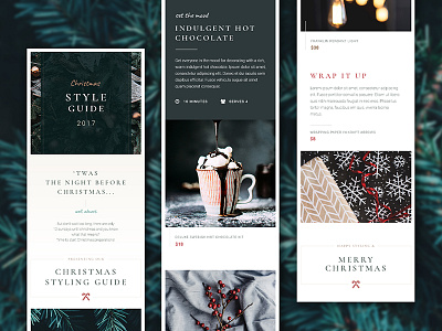 Christmas Lookbook / Styling Guide - Mobile branding christmas clean festive green ios minimal mobile responsive style ui
