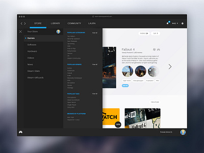 Steam Store Page Redesign (1/2) by Seb Jachec on Dribbble