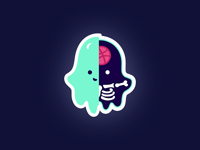 Playoffs | Afterlife sticker aqua character cute dribbble ghost glowing playoffs sticker