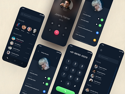 Contact book app design call concept contact manager contact ui contacts dailyui dark app dark ui darkmode interface list minimal mobile design product design ui ui design user inteface ux