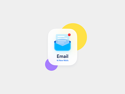 Skeuomorphic Email Icon app concept design email figma icon illustration mail minimal skeuomorphic