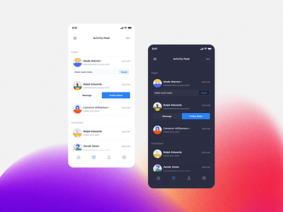 Activity Feed Concept: DailyUI activity activity ui app app interaction app ui concept dailyui feed feed interface feed ui minimal mobile app design mobile app ui notification ui ux