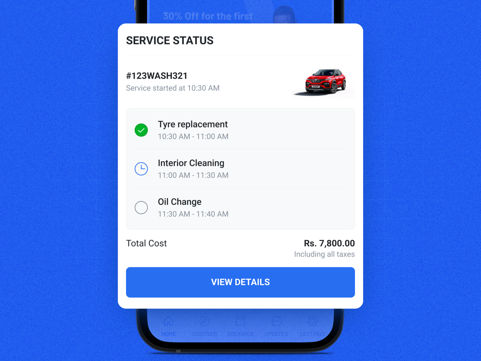 car-service-center-service-status-card-design-by-arun-pp-on-dribbble