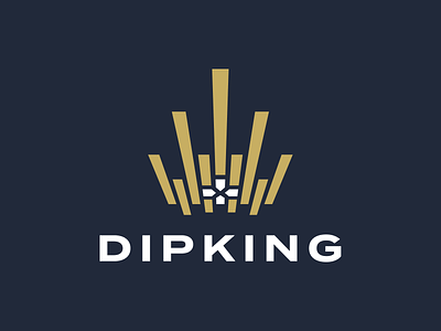 Dipking logo argentina branding buenos aires crown design gaming icon king lines logo