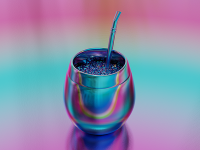 3D Iridescent Mate 3d amargo argentina blender holographic iridescent mate modelling render retruco yerba