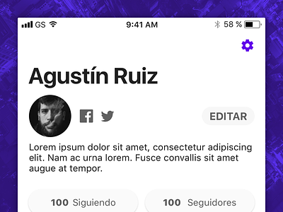 Embracing iOS11 11 app argentina ios iphone profile purple user yecas