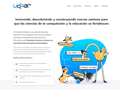 Fundación UQBAR website argentina blue branding design ong programming uqbar web website