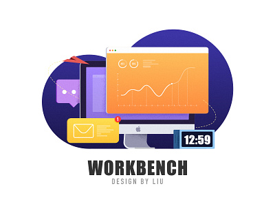 Workbench app design icon illustration logo ui ux web