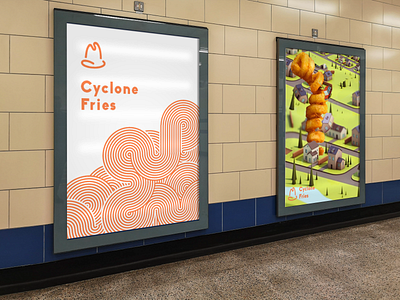 Arbys Wall Prints a cut above the rest arbys branding cyclone food lowpoly marketing orange print ad rebrand retro