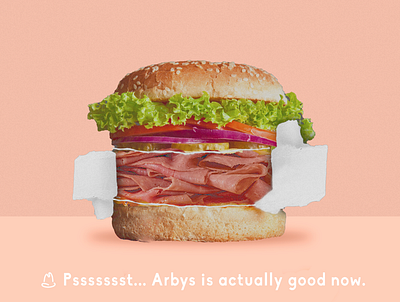Arby's is actually good now a cut above the rest arbys branding food marketing orange print ad rebrand retro roastbeef