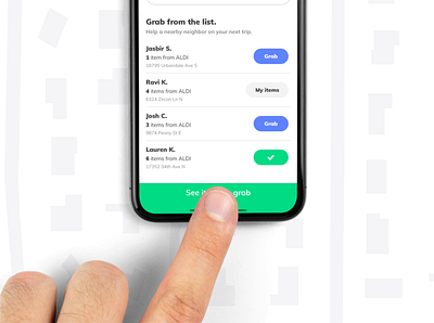Pikup Lists grab grocery help neighbors shopping