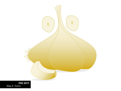 Garlic Face garlic illustration poc17