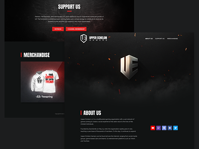 Upper Echelon Gamers Website Revamp branding design georgev modern ui ux web web design