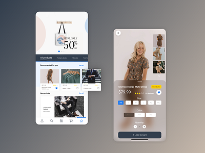 Concept e-commerce app design app cart concept design modern simple store ui ux