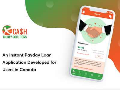 An instant payday loan application