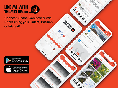 Connect, Share, Compete & Win Prizes using your Talent! app branding design icon illustration logo mobile app ui upload video ux video video sharing web web app