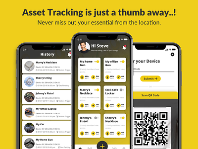 Asset Tracker Application app asset tracking design flat icon illustration marketplace mobile app mobile application typography ui ux vector