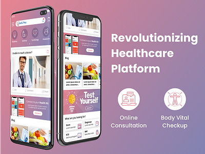 Revolutionizing Healthcare Platform app design icon illustration logo mobile app ui ux vector web app