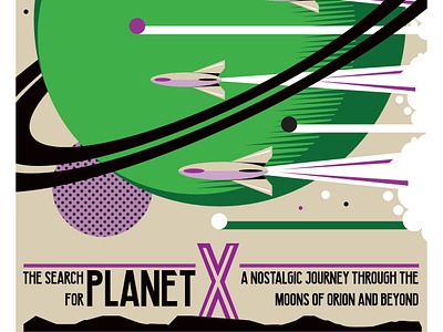 The Flight For Planet X illustration vector