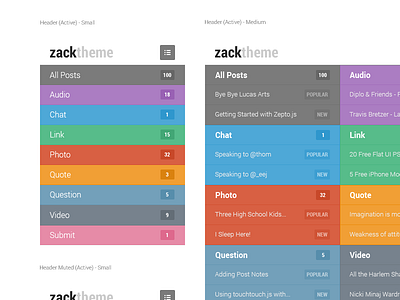 Zack - Header / Menu Idea menu mikedidthis new popular responsive theme tumblr zack