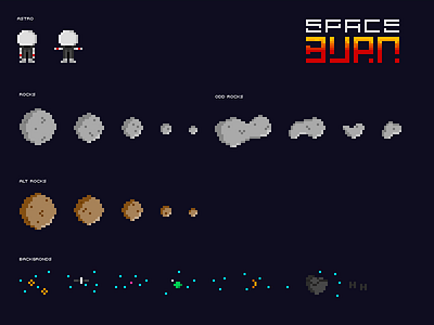 Space Burn - js13k 8 bit 8bit artwork asteroid death start retro space video game