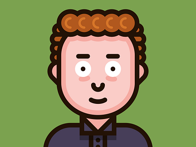 Avatars - Billy- avatar boy illustration man normal red head vector