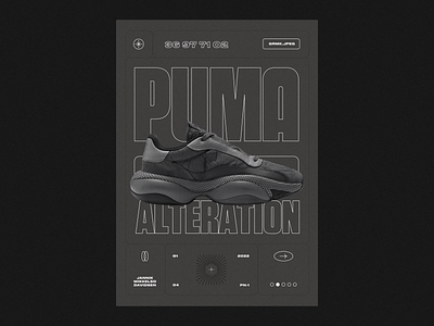 Puma — Alteration Kurve BLACK collection creative graphic design kicks layout paper poster poster a day posters product puma shoes sneakerhead sneakers streetwear style texture typography graphic design