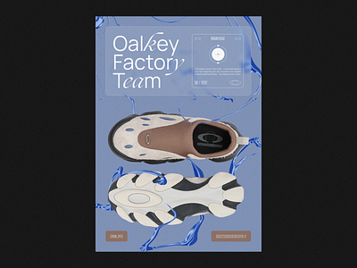 OAKLEY FACTORY TEAM X BRAIN DEAD FLESH - ICE collection creative design graphic kicks layout oakley factory team paper poster poster a day posters product shoes sneakerhead sneakers streetwear style texture typography