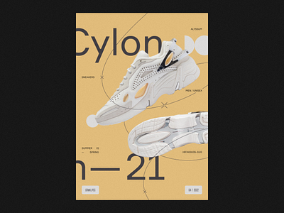 Raf Simons Cylon 21 collection creative design graphic kicks layout paper poster poster a day posters product raf simons cylon 21 shoes sneakerhead sneakers streetwear style texture typography