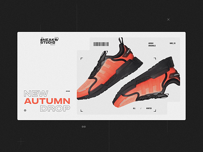 SneakerStudio — 04 — Poster branding creative design graphic layout shoes streetwear style typography visual