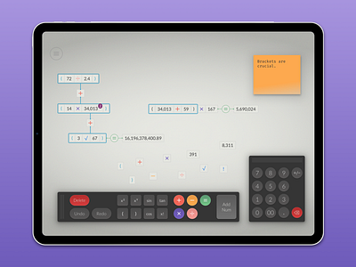 Component-Based Calculator on iPad 53 calculator component dailyui design ipad modular node paper ui