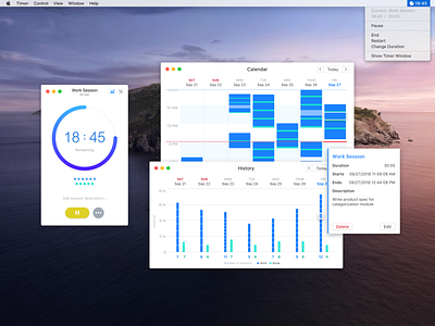 Pomodoro Timer macOS App - Light