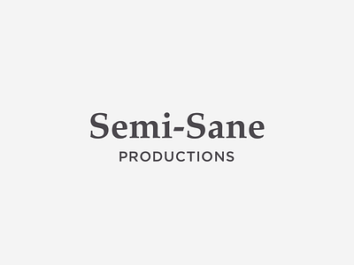 Semi-Sane Logo Remake 01 gotham logo palatino type