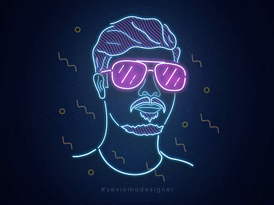 Neon Portrait adobe creative creativity design design art designer effects graphicdesign illustration neon photoshop portrait