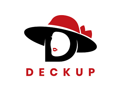 DECKUP Logo Design beautiful brand concept creative deckup design fashion hat icon identity illustraion lady logo makeup minimalist modern professional style stylish
