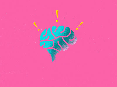 Don't Overthink It animation brain branding concept creative design dont explosion fun icon illustration loud minimalist modern overthink overthinking professional real estate shout shoutout