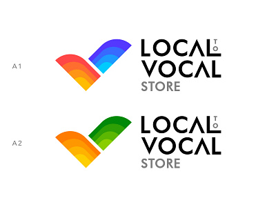 LOCAL TO VOCAL STORE LOGO DESIGN OPTIONS beautiful brand branding business company concept corporate creative design ecommerce icon identity local logo minimalist modern professional store vocal website