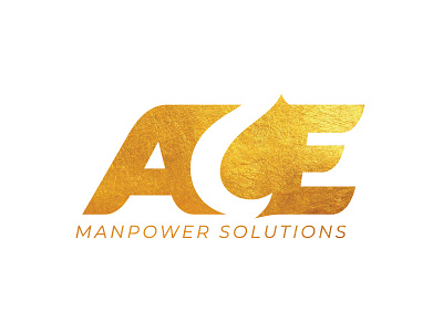 Ace Manpower Solutions Logo Design ace creative design event gold identity logo management manpower minimalist professional solutions