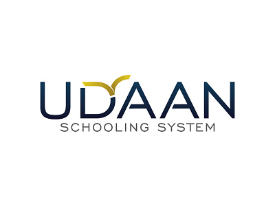 Udaan Schooling System Logo Design book clean creative design logo minimalist professional school schooling system udaan