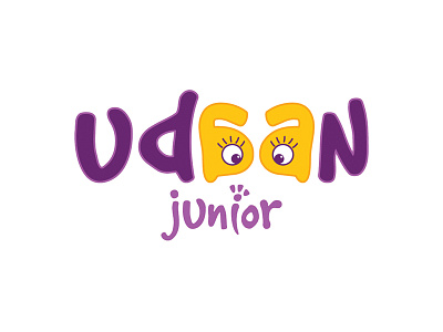 Udaan Junior Logo Design book clean creative design junior logo minimalist professional school schooling system udaan