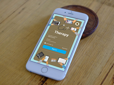 Login Screen - Therapy App app creative design doctors hospital illustration login patients screen therapy