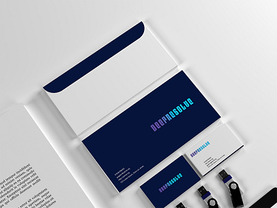 Deep Resolve - Logo Design Stationery Mockup brand corporate creative cyber deep design identity logo mockup resolve security stationery