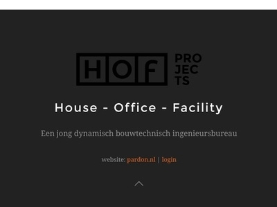 Front end Login Hof Projects branding logo
